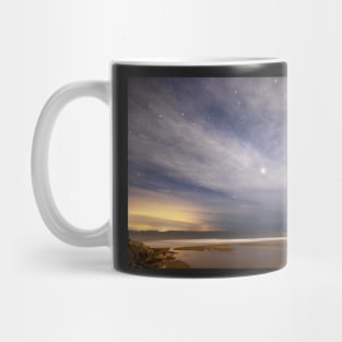 Caswell Bay on Gower in Wales at Night Mug